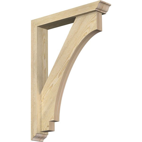 Ekena Millwork Imperial Traditional Rough Sawn Bracket w/ Offset Brace, Douglas Fir, 4"W x 22"D x 30"H BKT0402X22X30IMP01RDF - main